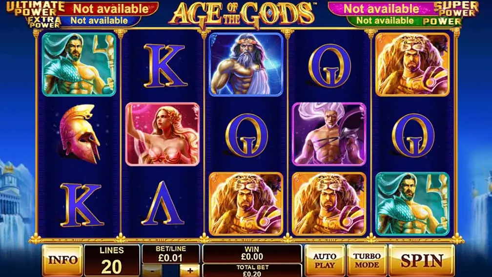 Age of the Gods homepage 
