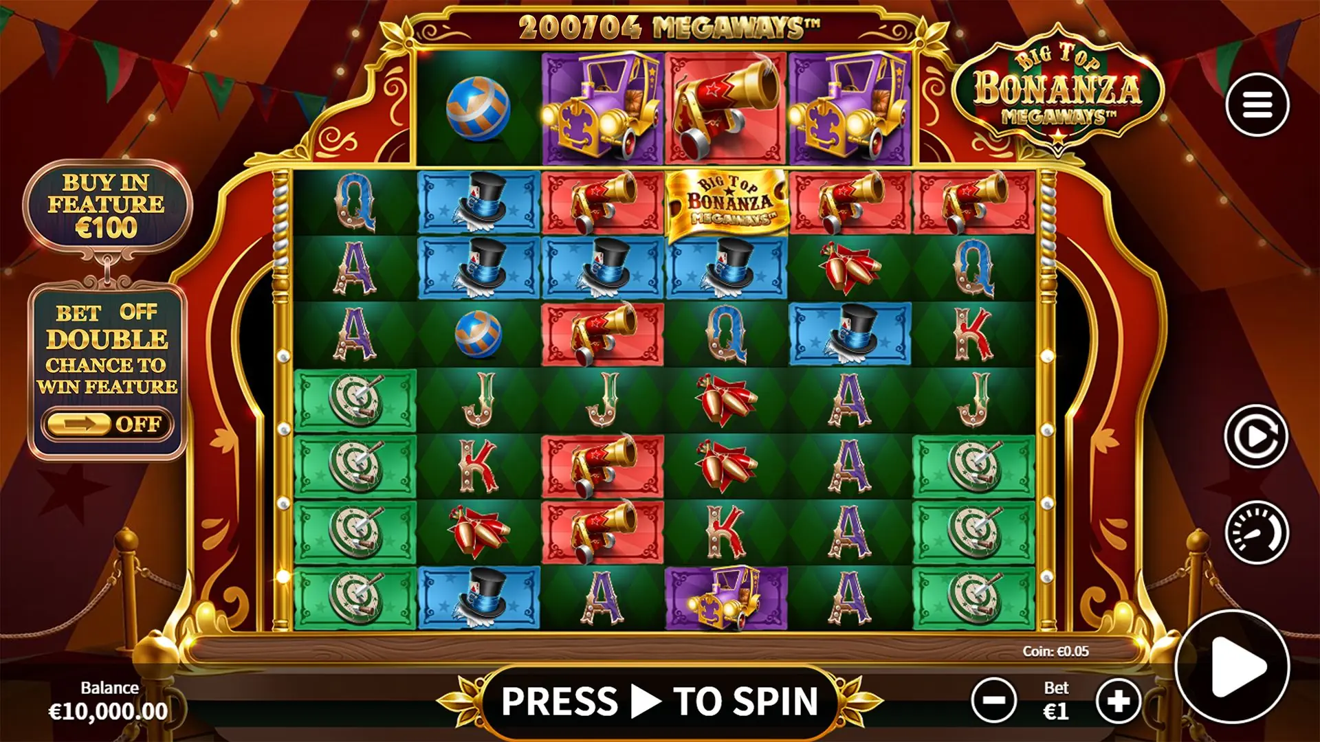 Bonanza Megaways slot gameplay