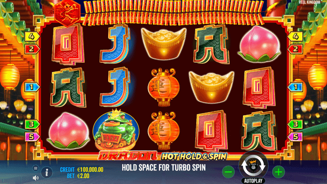 Dragon Hot Hold and Spin homepage