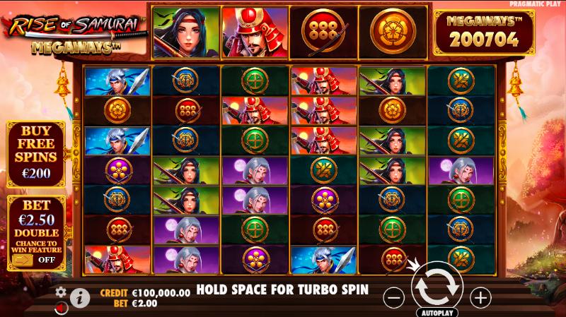 Rise of Samurai Megaways homepage