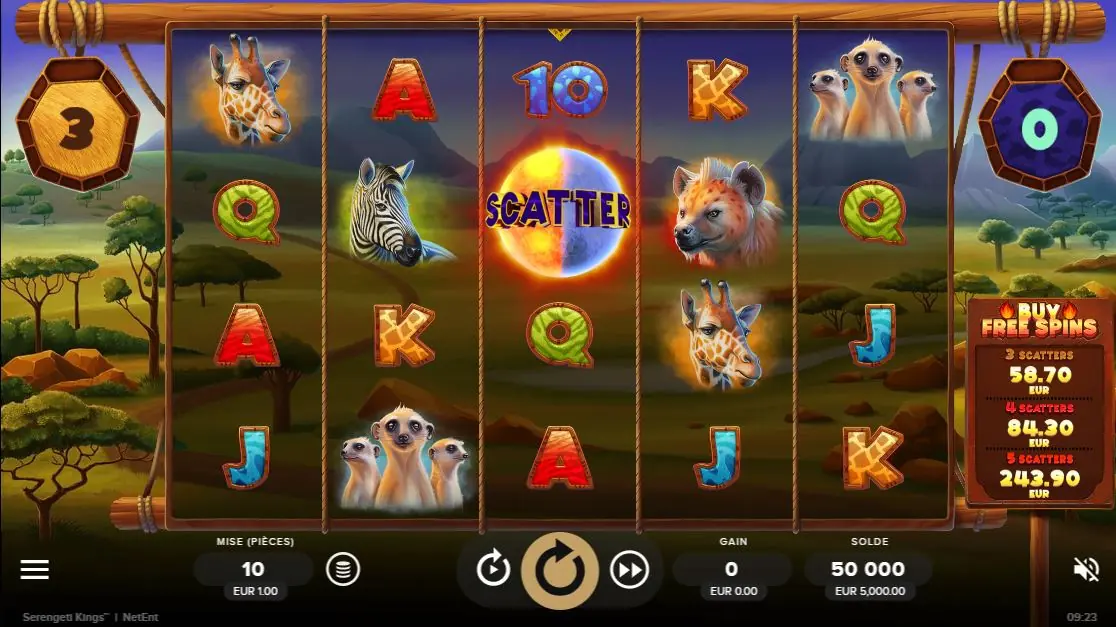 Serengeti Kings slot gameplay