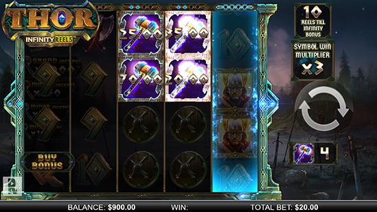 Thor Infinity Reels homepage