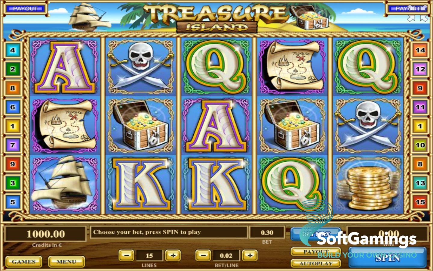 treasure island homepage