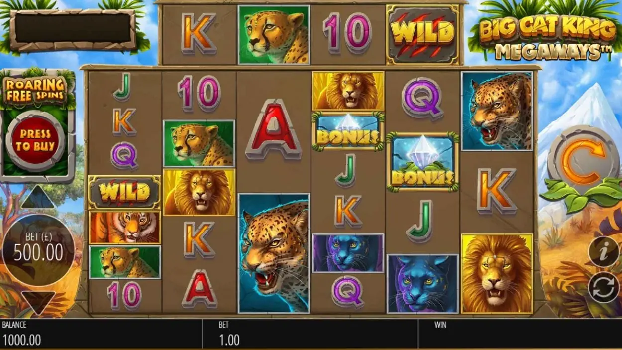 Big Cat King Megaways homepage