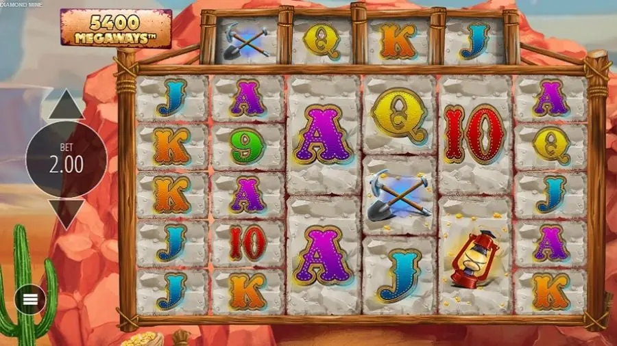 Diamond Mine Megaways slot gameplay