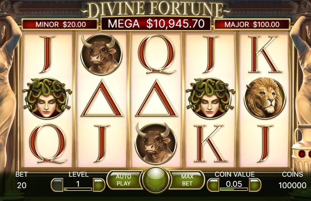 Divine Fortune homepage
