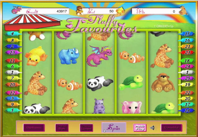 Fluffy Favourites slot homepage