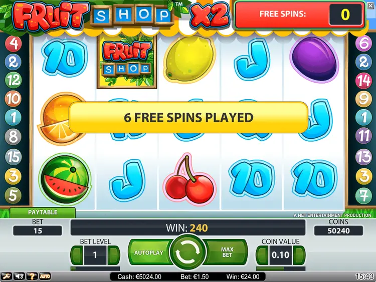 Fruit Shop homepage