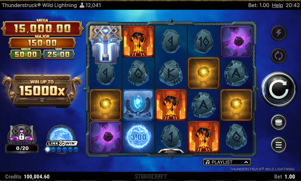 Thunderstruck Wild Lightning homepage