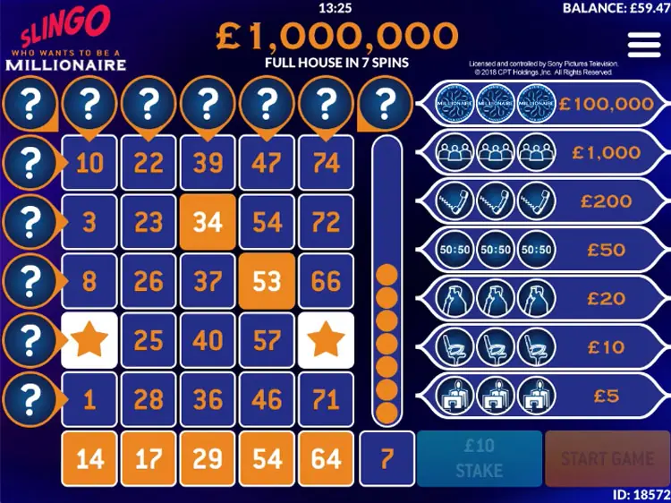 Who Wants to Be a Millionaire homepage