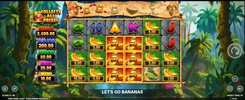 King Kong Cash Even Bigger Bananas 4 slot