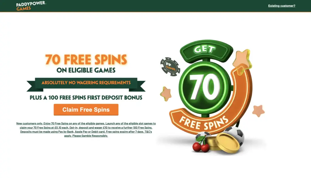 Paddy Power Games Homepage