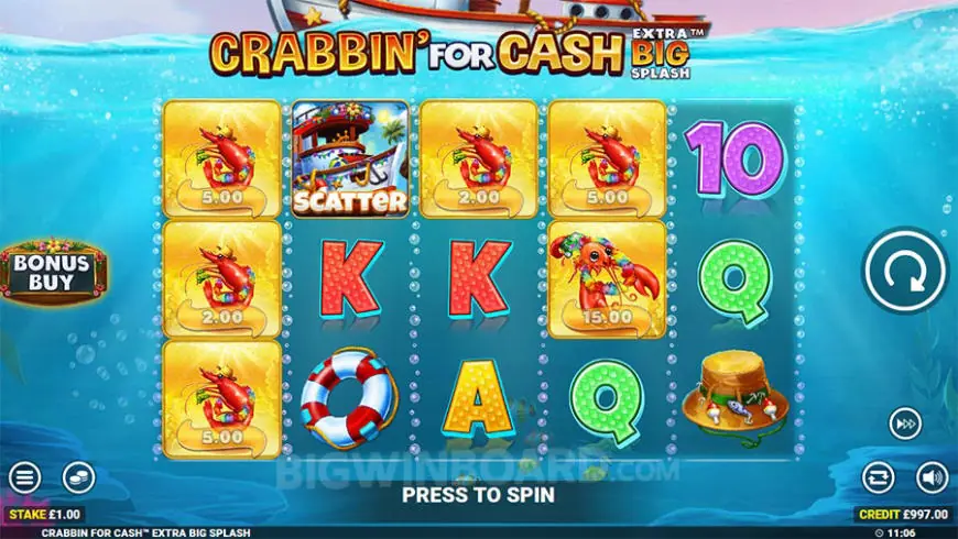 Crabbin' For Cash Extra Big Catch Jackpot King slot