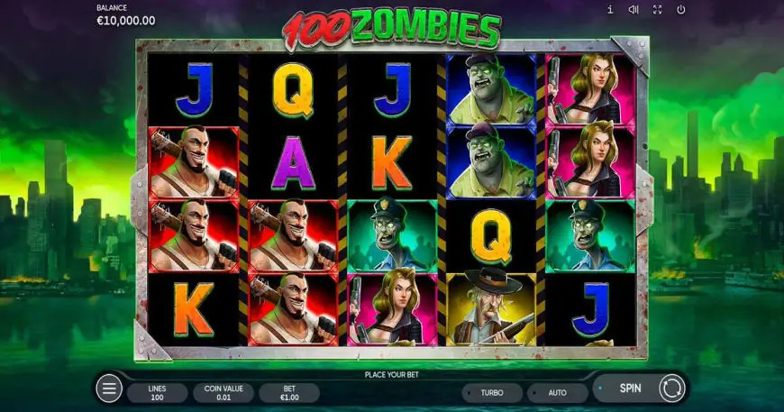 100 Zombies slot gameplay