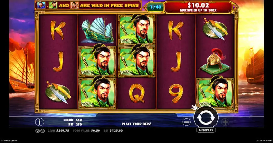 3 Kingdoms – Battle of Red Cliffs slot gameplay