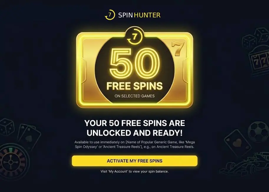 Claim your free spins offer from the casino promotions section