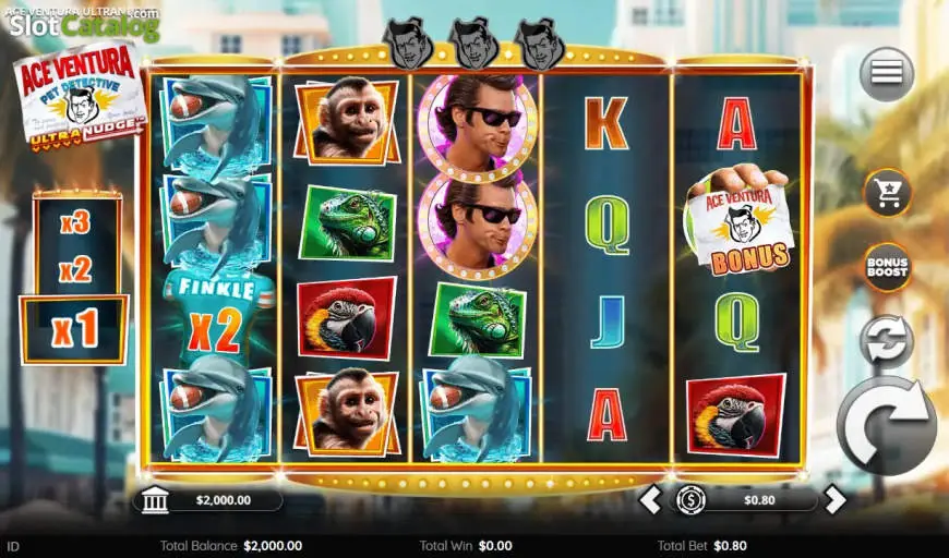 Ace Ventura: Pet Detective UltraNudge slot gameplay