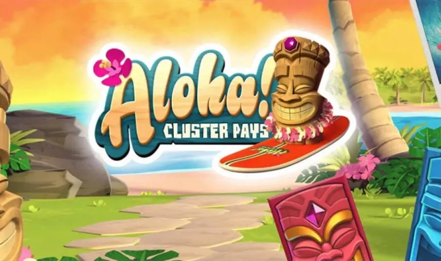Aloha! Cluster Pays slot gameplay