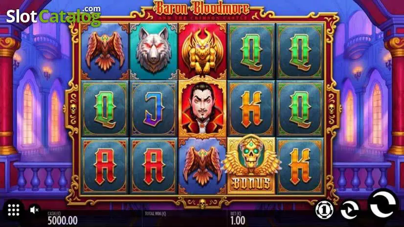 Baron Bloodmore & the Crimson Castle slot gameplay