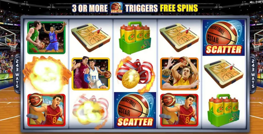 Basketball Star slot gameplay