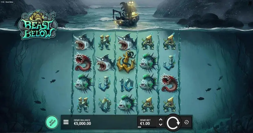 Beast Below slot gameplay