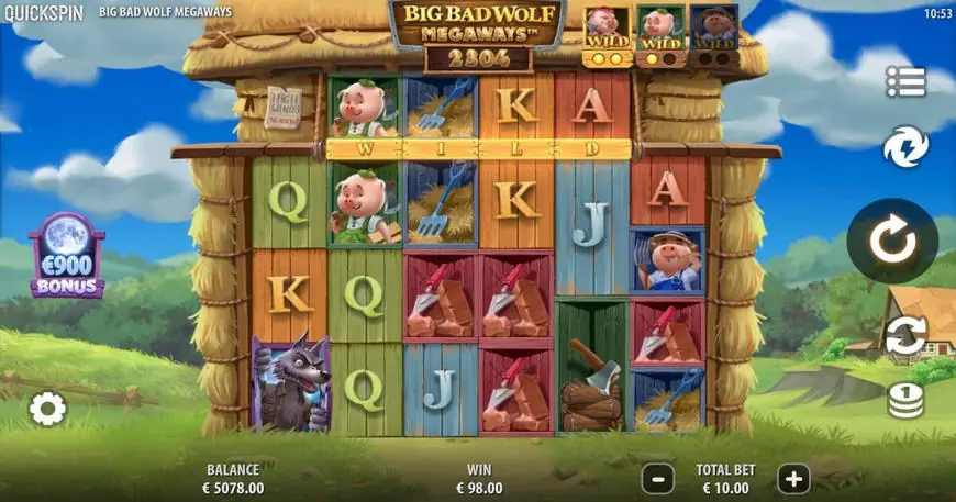 Big Bad Wolf Megaways slot gameplay