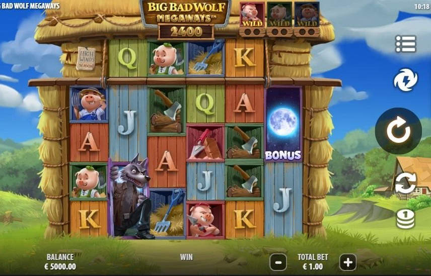 Big Bad Wolf Megaways slot gameplay