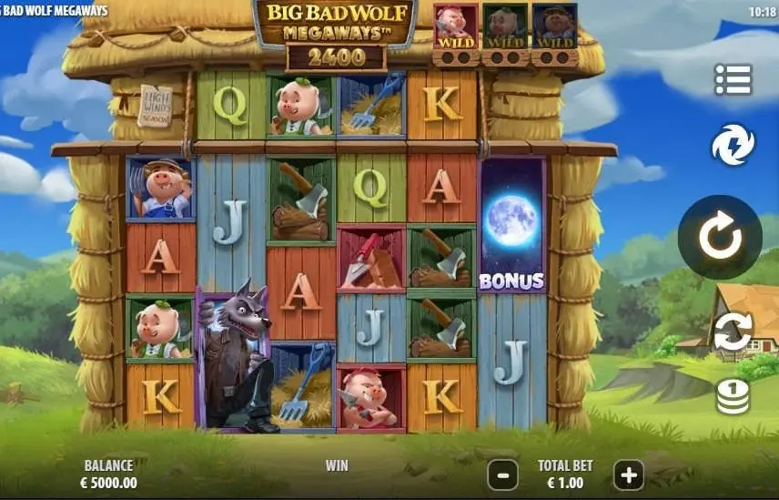 Big Bad Wolf Megaways slot gameplay