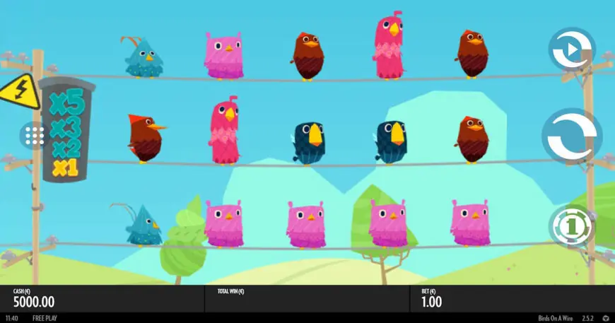 Birds on a Wire slot gameplay