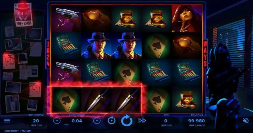 Cash Noire slot gameplay
