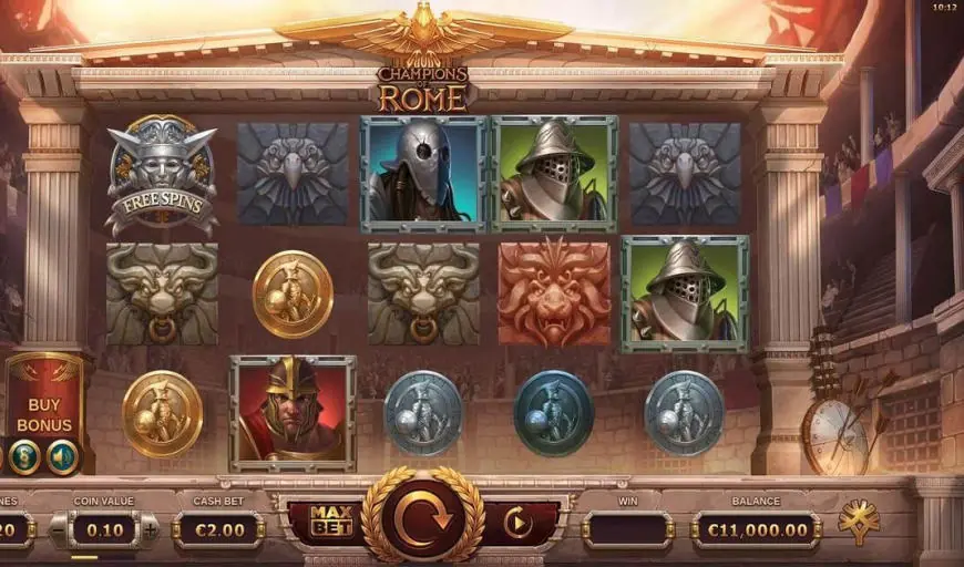 Champions of Rome slot gameplay