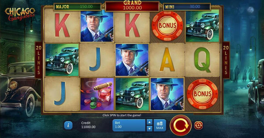 Chicago Gangsters slot gameplay