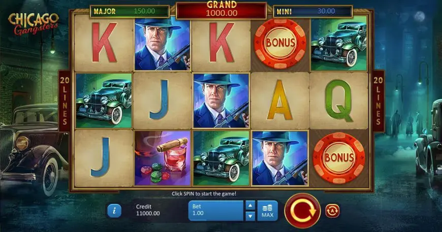 Chicago Gangsters slot gameplay