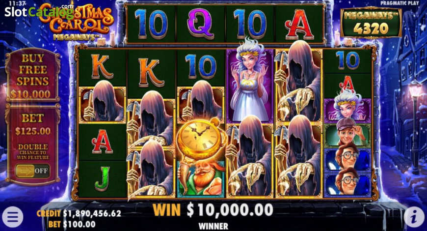 Christmas Carol Megaways slot gameplay