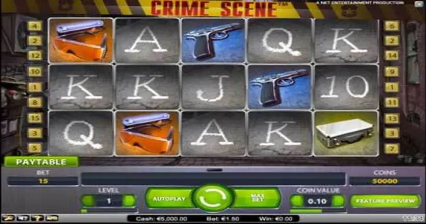 Crime Scene slot gameplay