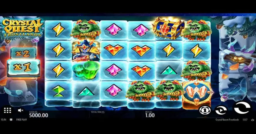 Crystal Quest: Frostlands slot gameplay