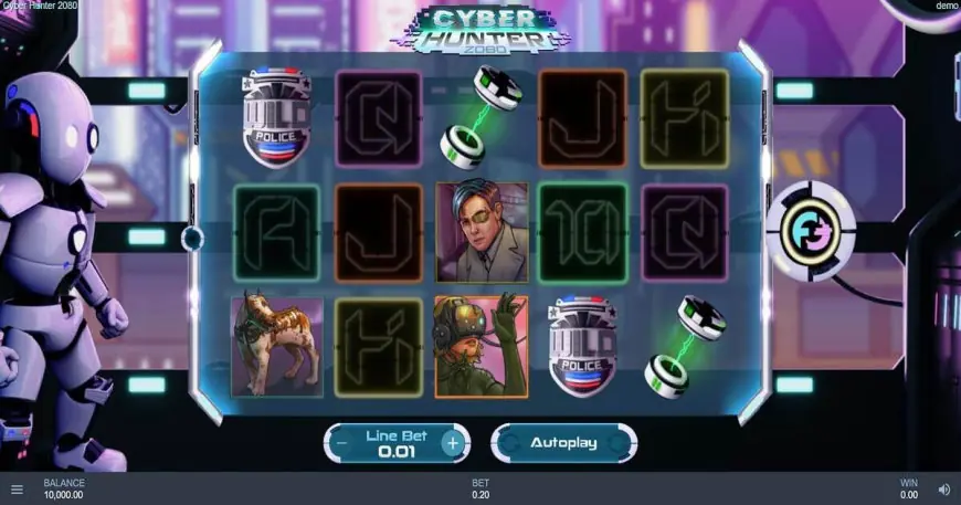 Cyber Hunter 2080 slot gameplay