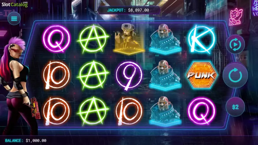 Cyberpunk City slot gameplay