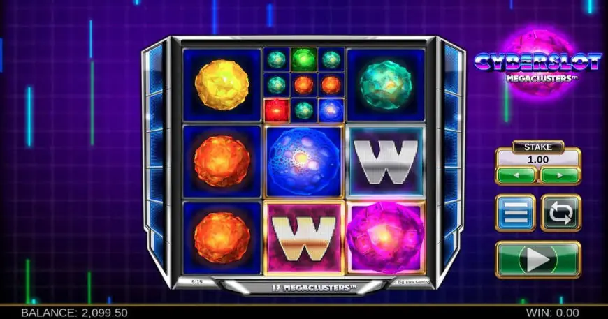 Cyberslot Megaclusters slot gameplay