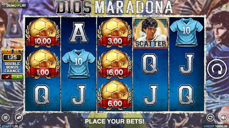 D10S Maradona slot gameplay