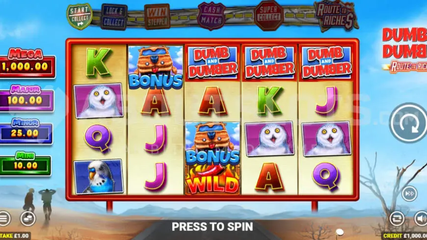 Dumb and Dumber Route to Riches slot gameplay