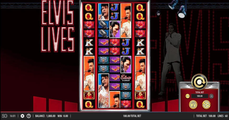 Elvis Lives slot gameplay