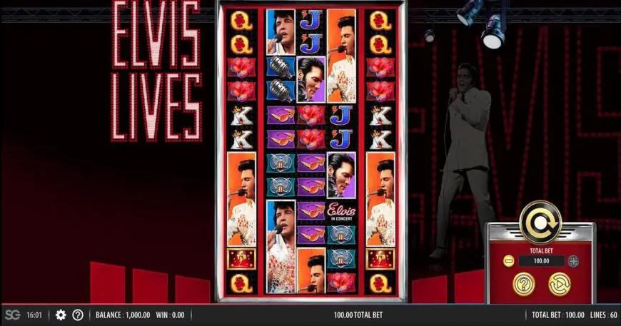 Elvis Lives slot gameplay