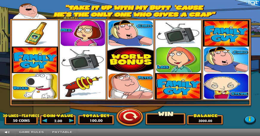 Family Guy slot gameplay