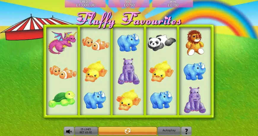 Fluffy Favourites slot gameplay