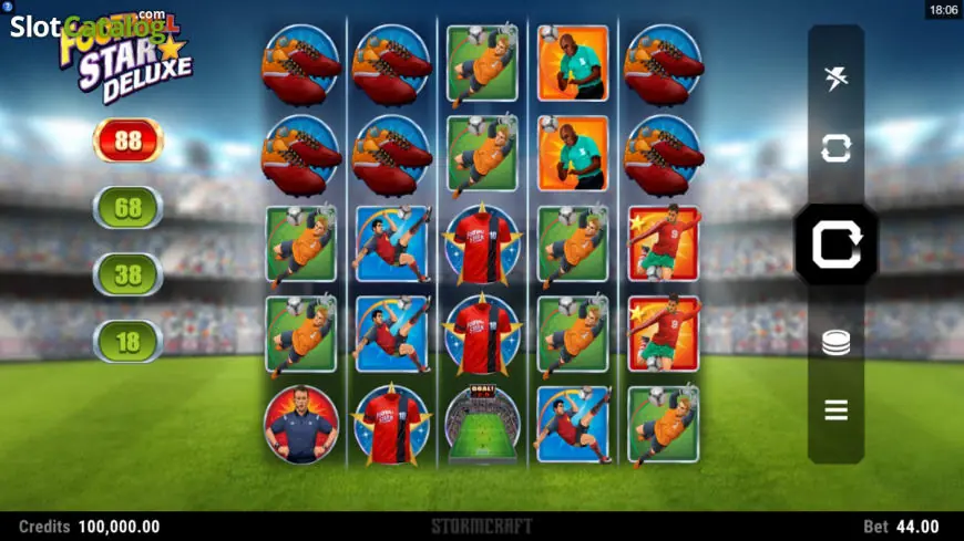 Football Star Deluxe slot gameplay