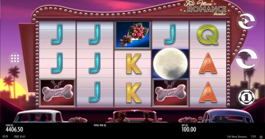 Full Moon Romance slot gameplay