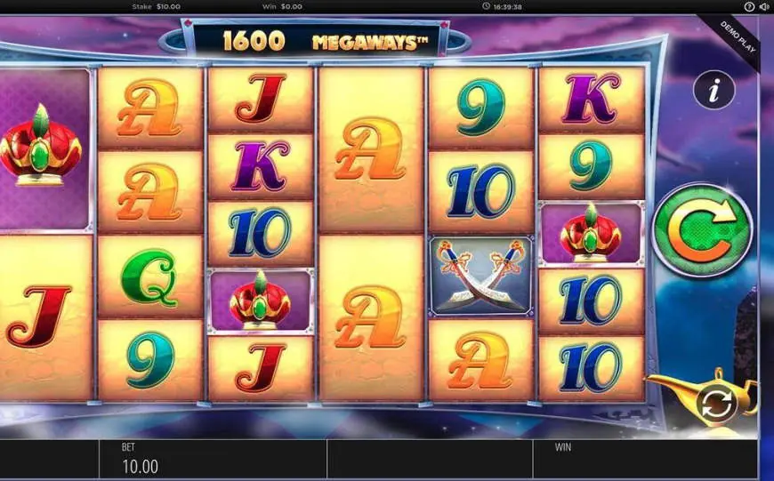 Genie Jackpots Megaways slot gameplay