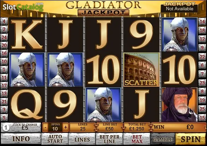 Gladiator Jackpot slot gameplay