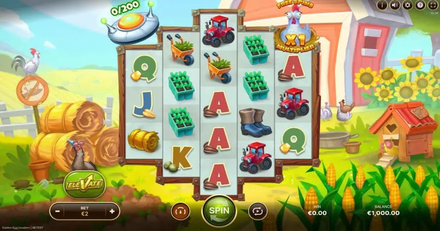 Golden Egg Invaders slot gameplay